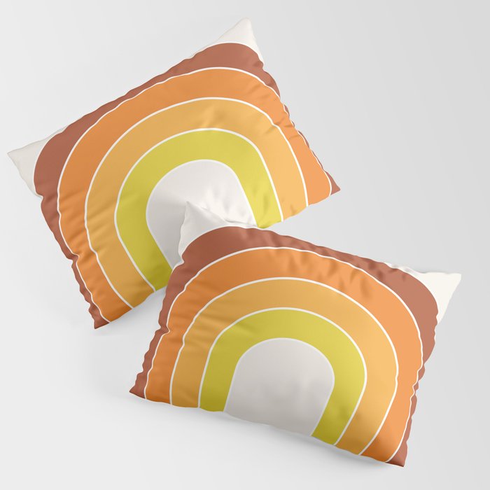 70s Rainbow Pillow Sham