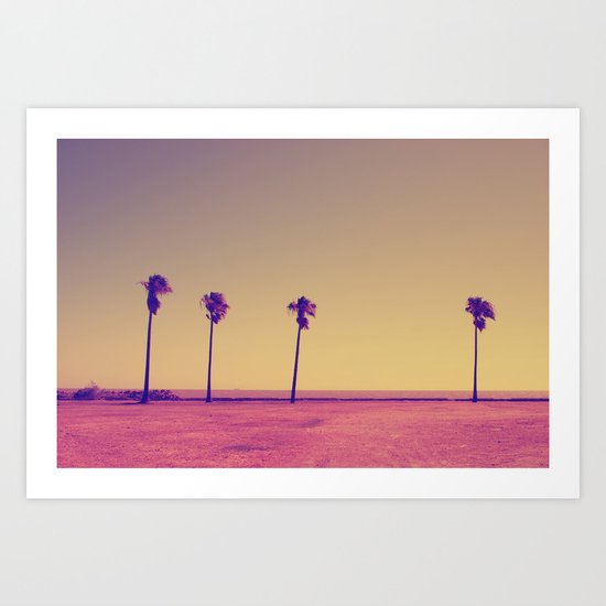 Four Palms In Paradise Art Print
