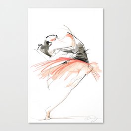 Expressive Dance Drawing Canvas Print