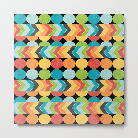 Retro Color Play Metal Print