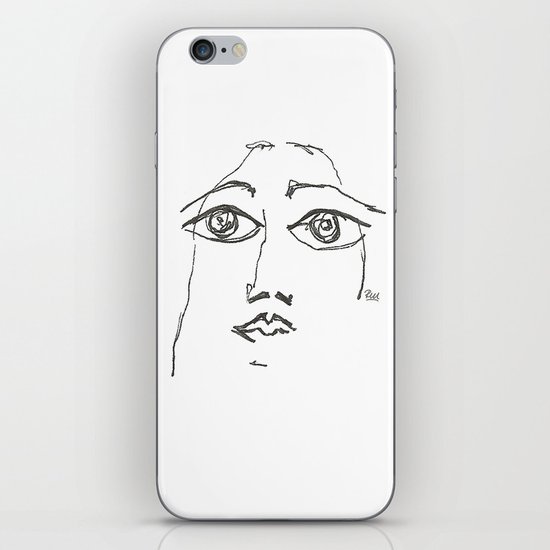 Woman gazing iPhone & iPod Skin