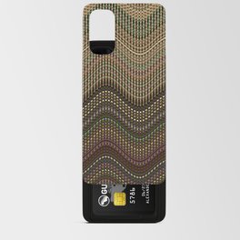 Brown Tones Wavy Lines Pattern Android Card Case