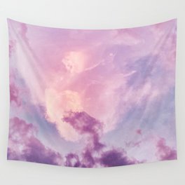 Purple Clouds Sunset (Color) Wall Tapestry