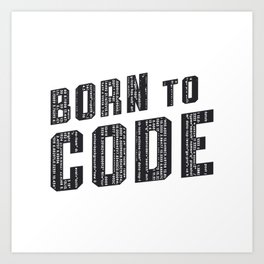 Medical Coder Born To Code Coding ICD Programmer Art Print