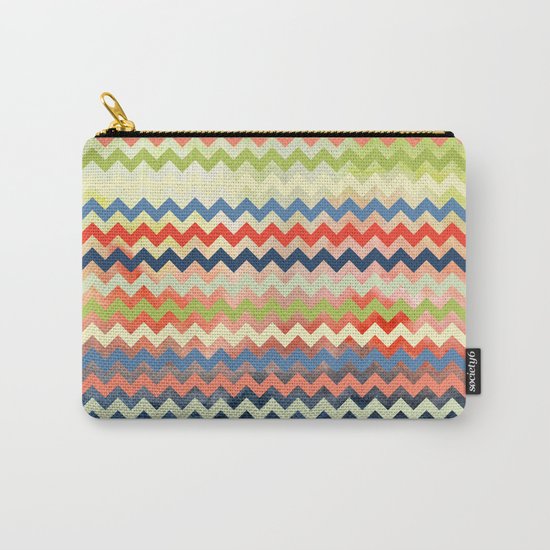 Watercolor Chevron Carry-All Pouch