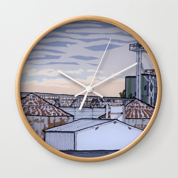 The Mill at Sunset Wall Clock