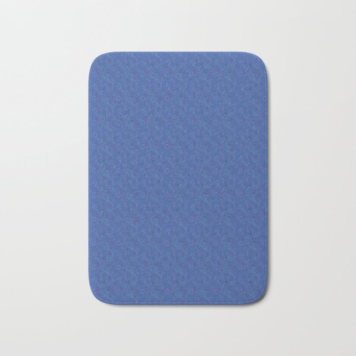 children's pattern-color pantone-solid color-blue Bath Mat