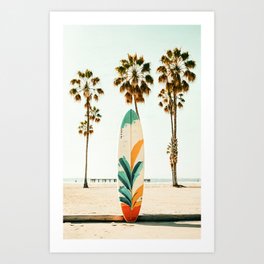 Venice Beach Surfboard 324 Art Print