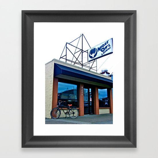 Tacoma's Night Owl Framed Art Print