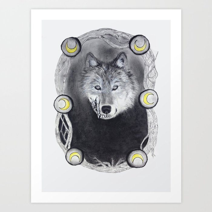 Wolf Moon Art Print