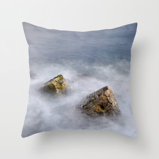 Two stones at sunset Throw Pillow