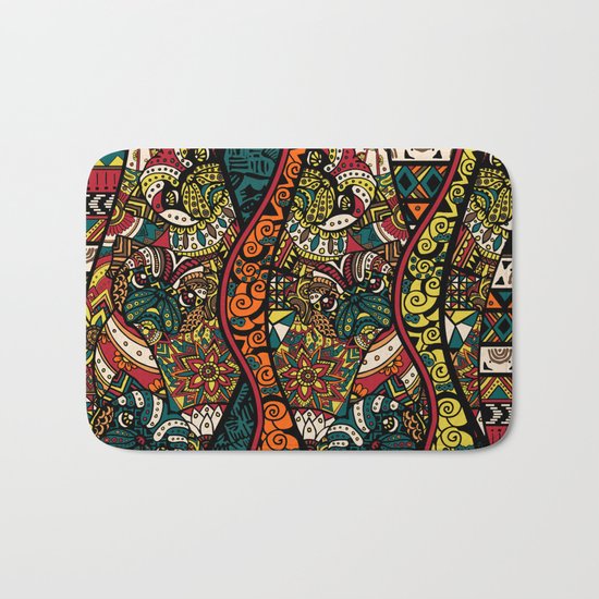 Ethnic Pug Bath Mat