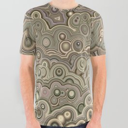 Grey Pattern Design All Over Graphic Tee