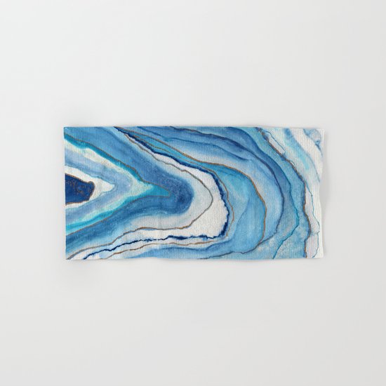 AGATE Inspired Watercolor Abstract 02 Hand & Bath Towel