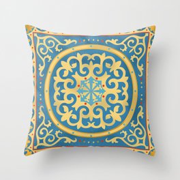 Kazakh national ornament Throw Pillow | Oriental, Asian, National, Graphicdesign, Nationality, Pattern, Asia, Kazakh, Digital, Tribal 