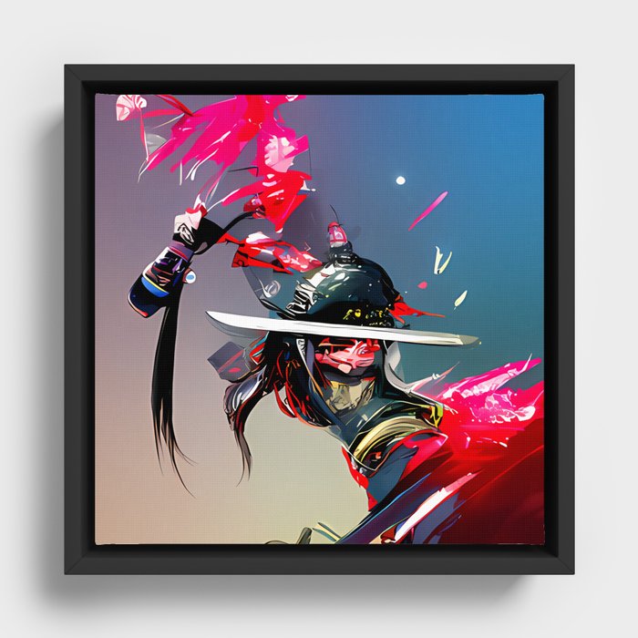 Feudal Supreme Samurai 001 Framed Canvas
