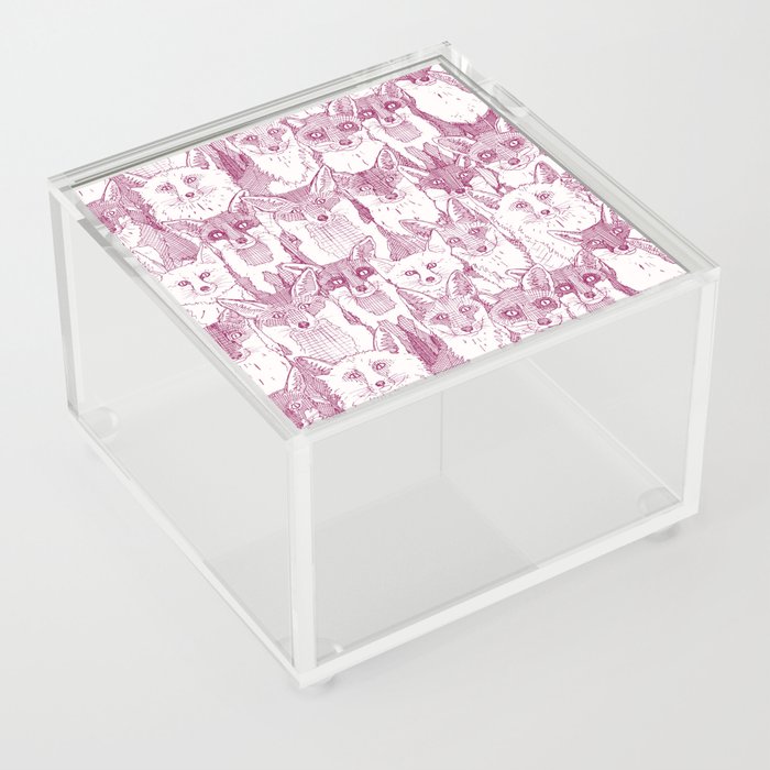 just foxes cherry soft white Acrylic Box