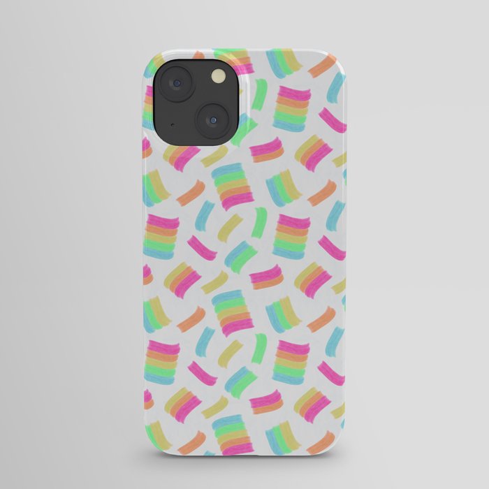  abstract pattern with watercolor brush strokes in pastel colors iPhone Case