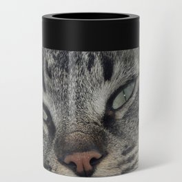 Charming Brown Tabby Cat Photo Portrait Can Cooler