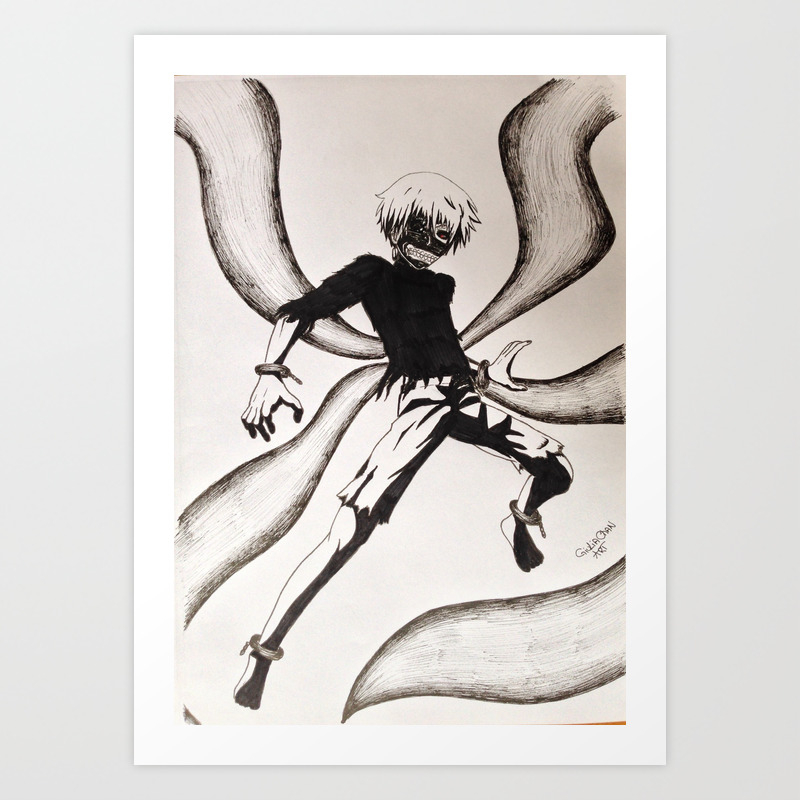 Kaneki Ken Tokyo Ghoul Art Print By Giulia Chan Art Society6