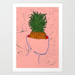 Pineapples are in my head Art Print