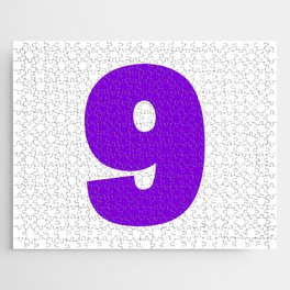 9 (Violet & White Number) Jigsaw Puzzle