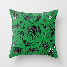 Cosmic Horror Critters Throw Pillow