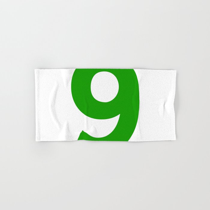 Number 9 (Green & White) Hand & Bath Towel