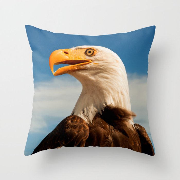 EAGLE EYED Throw Pillow