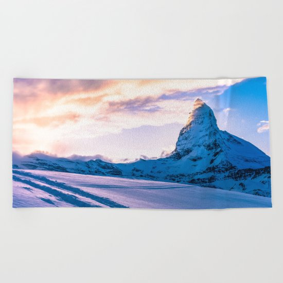 Mountain Peak (Morning Light) Beach Towel