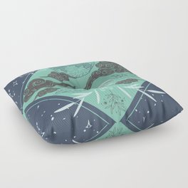 Lunar Moth Print Floor Pillow