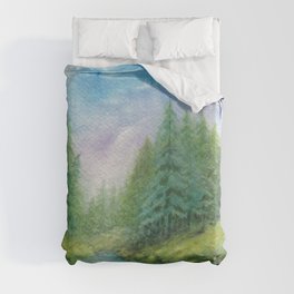 Alpine Water and Woods Duvet Cover