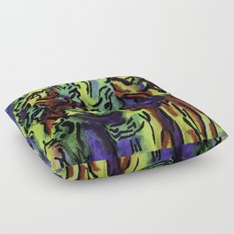 Wandering wonders - right side Floor Pillow