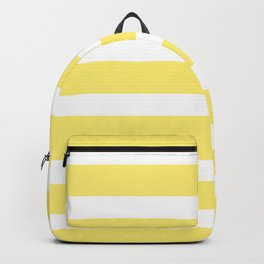 Yellow Buttercup Stripes on White Background Backpack