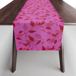 Valentine Be Mine Pink Foliage Table Runner