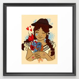 Colombian Country girl Framed Art Print