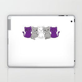 Graysexual Flag Pride Lgbtq Cute Cats Laptop Skin