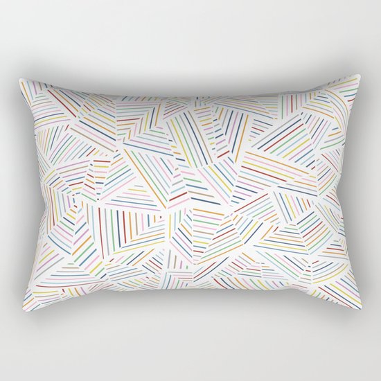 Abstraction Linear Rainbow Rectangular Pillow
