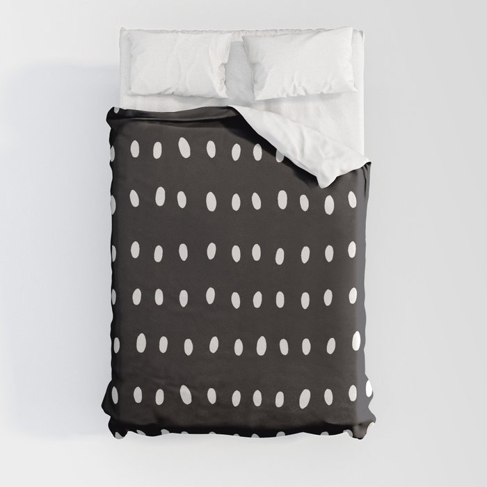 Dots and Spots Black Onyx Duvet Cover