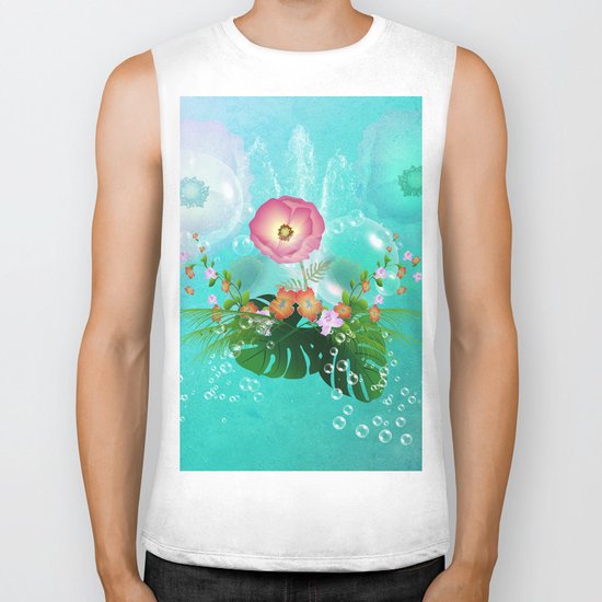 Floral design Biker Tank