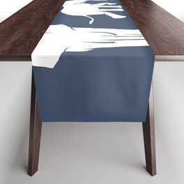 Blue Navy modern butterfly Table Runner