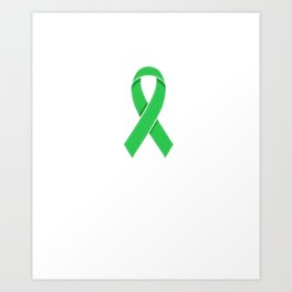 Cerebral Palsy Green Ribbon Brain Damage Awareness Art Print