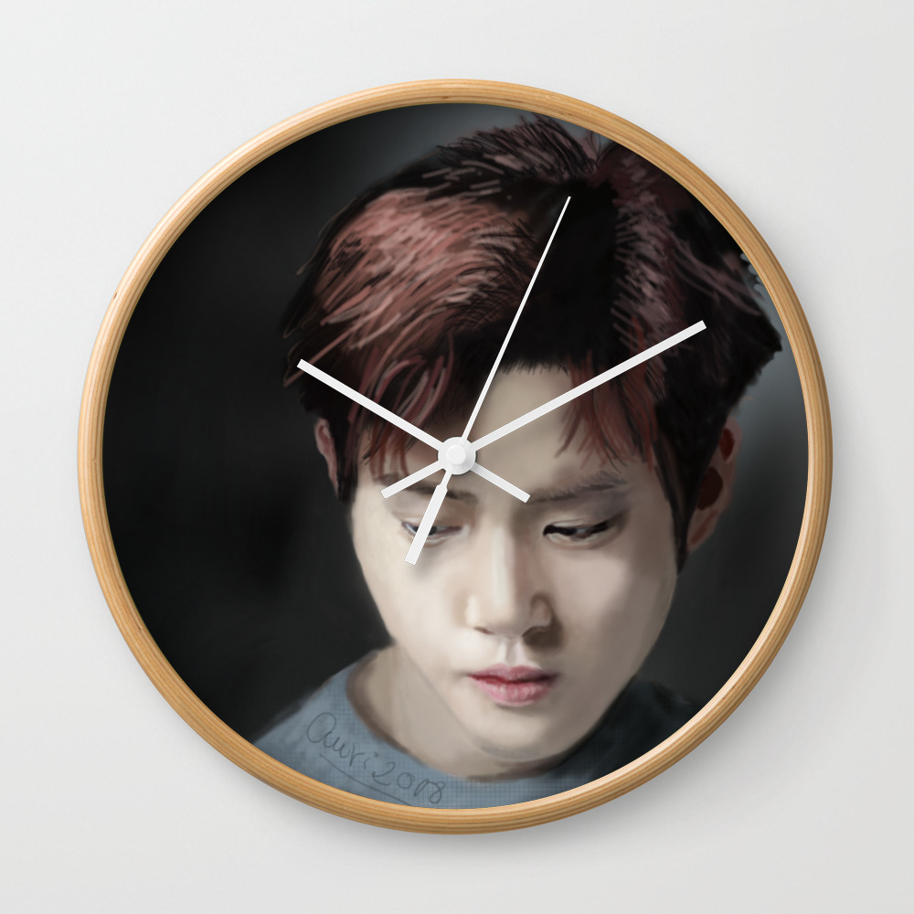 Exo Suho Fan Art Wall Clock By Mistycauri Society6