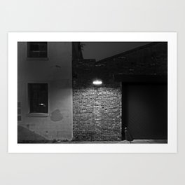 New Orleans Warehouse District - Black and White Art Print