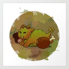 Little Sin Dragon - Gluttony Art Print