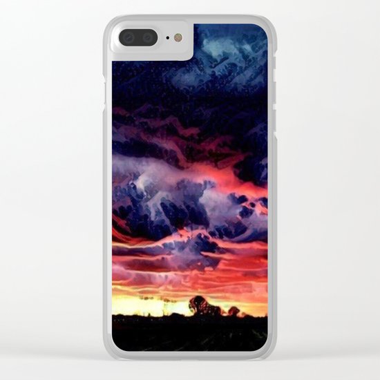Sunset over the Horizon (Gorgeous Landscape) Clear iPhone Case