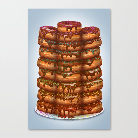 Donuts III 'sparkles&chocolate' Canvas Print