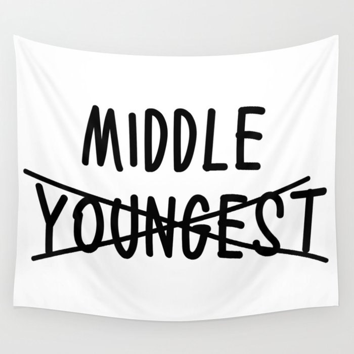 New Baby Middle Sibling Funny Wall Tapestry