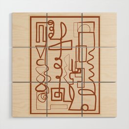 Abstract Line Movement 05 Wood Wall Art
