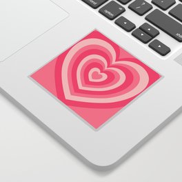 Hypnotic Pink Hearts Sticker